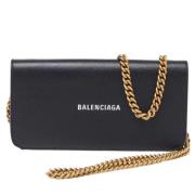 Balenciaga Vintage Pre-owned Laeder plnbcker Black, Dam