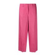 Max Mara Fuchsia Kort Linnebyxa Pink, Dam