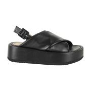 Paloma Barceló Flat Sandals Black, Dam