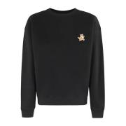 Maison Kitsuné Fox Patch Comfort Sweatshirt Black, Dam