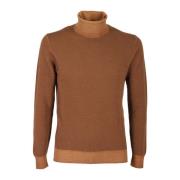 Circolo 1901 Merino High Neck Sweater Brown, Herr