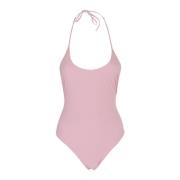 Lido Slips Hals Halter Topp Pink, Dam