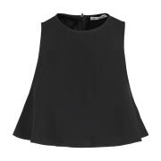 Ami Paris Snygg Flare Top för Kvinnor Black, Dam