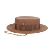 Ruslan Baginskiy Stilig Fedora Hatt för Kvinnor Brown, Dam