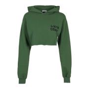 Livincool Crop Hoodie Green, Dam