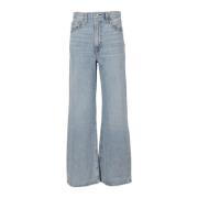 Levi's Ribcage Wide Leg Jeans Blue, Dam