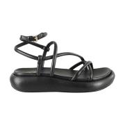 ASH Flat Sandals Black, Dam