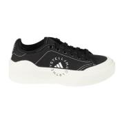 Adidas by Stella McCartney Court Cotton Sneakers Black, Dam