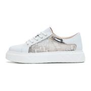 Cesare Gaspari Vita Läder Platform Sneakers White, Dam