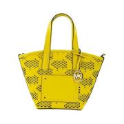 Michael Kors Daffodil Vegan 2-i-1 Tote Messenger Väska Yellow, Dam