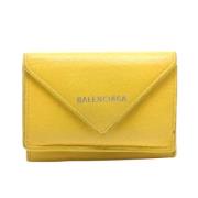 Balenciaga Vintage Pre-owned Laeder plnbcker Yellow, Dam