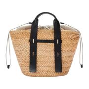 Furla Elegant Straw Tote Väska Brown, Dam