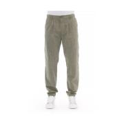 Baldinini Herr Army Bomull Chino Byxor Green, Herr