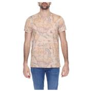 Alviero Martini 1a Classe Tryckt Beige T-shirt Slip-On Design Beige, H...