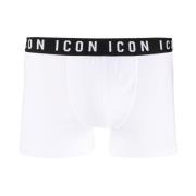 Dsquared2 Vit Boxer med Logomärkt Midjeband White, Herr