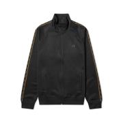 Fred Perry Kontrastbandad spårjacka Black, Herr