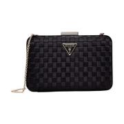 Guess Flätad Twiller Clutch - Axelväska Black, Dam