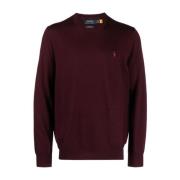 Ralph Lauren Aged Wine Heather Pullover Sweater Brown, Herr