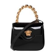 Versace ‘La Medusa Mini’ lackläder axelväska Black, Dam