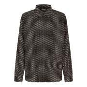 Dolce & Gabbana Logo Print Oversized Poplin Shirt Black, Herr