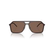 Dolce & Gabbana Brun Fyrkantig Pilot Solglasögon Brown, Herr