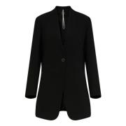 Marella Svart Lång Blazer Jacka Black, Dam