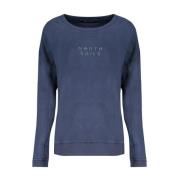 North Sails Blå Bomull Crew Neck Sweater Blue, Dam