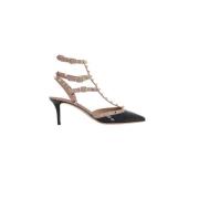 Valentino Garavani Studded Slingback Heels Black, Dam