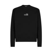 Dsquared2 Mini Icon Rund Hals Sweatshirt Black, Herr