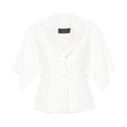 Max Mara Vit Cady Jacka med Pintuck Detaljer White, Dam