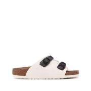 Birkenstock Vita Mocka Platta Sandaler White, Herr