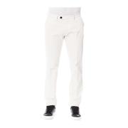 Trussardi Vit Bomull Dragkedja Jeans Byxa White, Herr