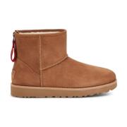 UGG Brun Logo Dragkedja Ankel Booties Brown, Dam