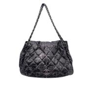 Chanel Vintage Pre-owned Satin chanel-vskor Gray, Dam