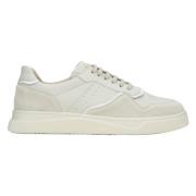 Estro Kvinnors Beige & Milky Sneakers tillverkade av Italienskt Äkta V...