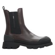 Estro Kvinnors Saddle Brown & Black Chelsea Boots tillverkade av Äkta ...