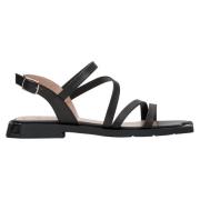 Estro Kvinnors Svarta Läder Strappy Sandaler Er00112696 Black, Dam