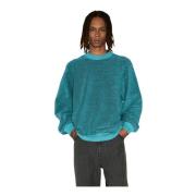 Isa Boulder Bomull Terry Crewneck Sweater Blue, Herr