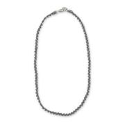 Emanuele Bicocchi Silver Rope Chain Halsband för Män Gray, Herr