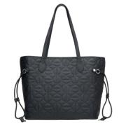 Estro Kvinnors Svart Läder Shopper Väska Er00115045 Black, Dam