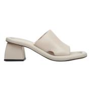 Estro Snygga Beige Blockklack Mules Beige, Dam