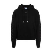 Off White Svart Vit Stitch Arr Skate Hoodie Black, Herr