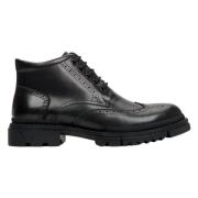 Estro Herr Svart Läder Snörade Ankelboots Er00112248 Black, Herr