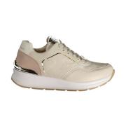 Laura Biagiotti Beige Sneaker med Logo Print Beige, Dam