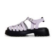 Cesare Gaspari Stiliga Blockklack Sandaler - Lila Purple, Dam