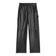 Rag & Bone Svarta Faux Läderbyxor Black, Dam