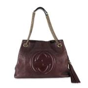 Gucci Vintage Pre-owned Laeder totevskor Brown, Dam