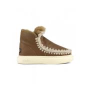 Mou Eskimo Bold Läder Sneaker Hasselnöt Brown, Dam