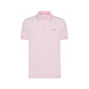 Sun68 Slim Krage Polo Tröja Ljusrosa Pink, Herr