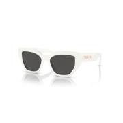 Prada Stiliga solglasögon i högkvalitativt acetat White, Unisex